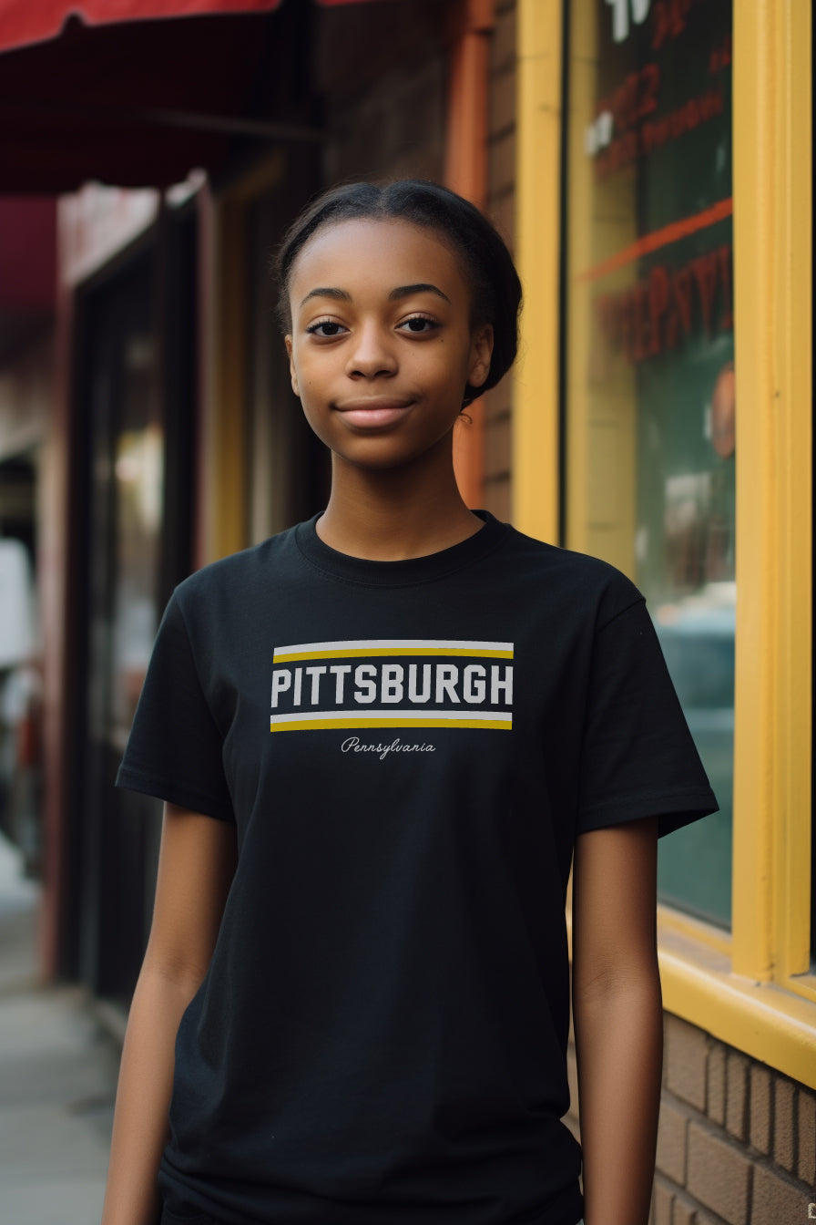 Black Pittsburgh Pennsylvania Tee Shirt For Sale