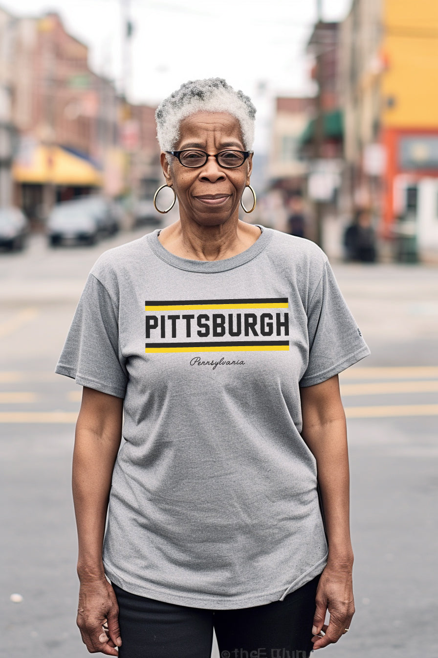 NATIVE 412 "Pittsburgh, Pennsylvania" Athletic Grey T-Shirt