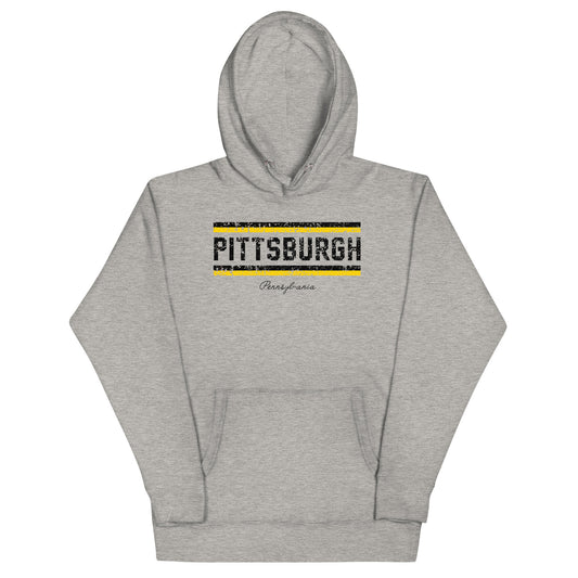 NATIVE 412 "Pittsburgh, Pennsylvania" (Vintage look) Grey Hoodie