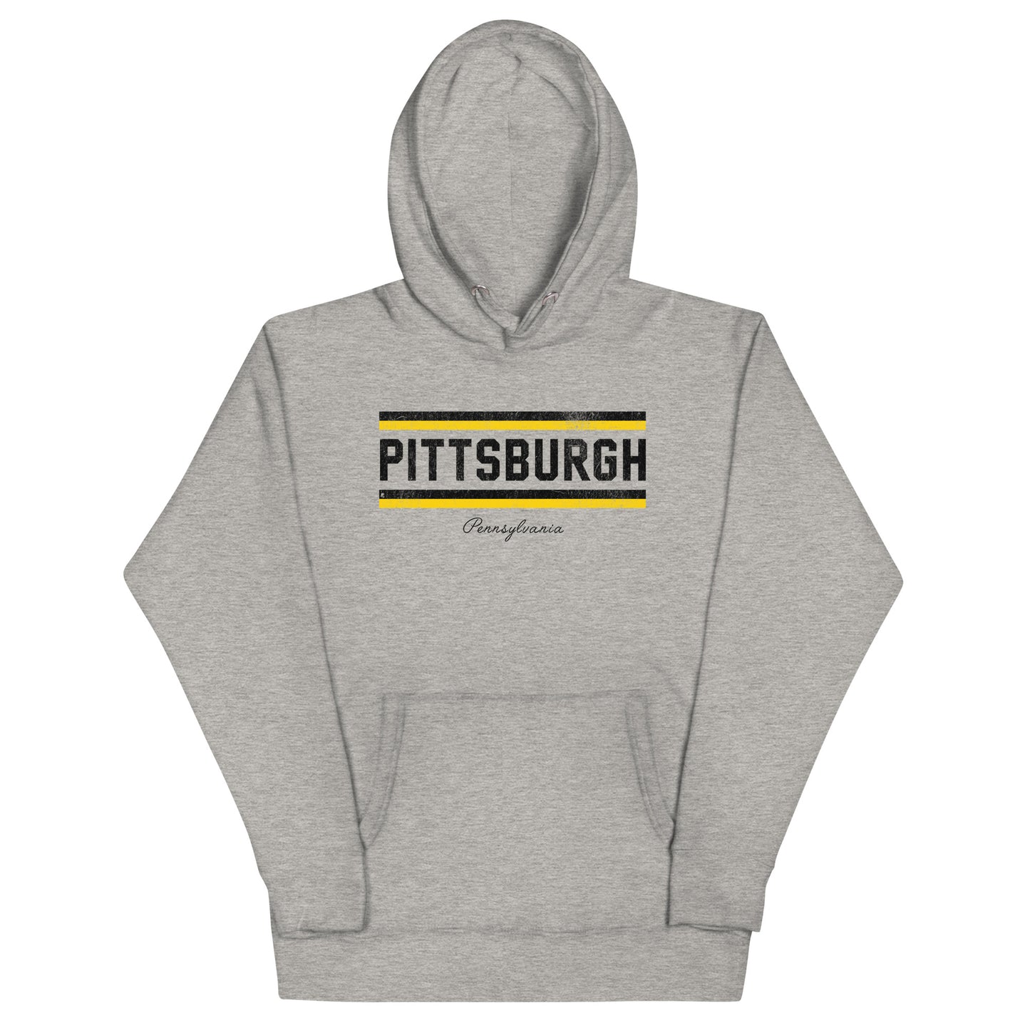 Classic Traditional Pittsburgh, Pennsylvania Unisex Athletic Grey or White Hoodie