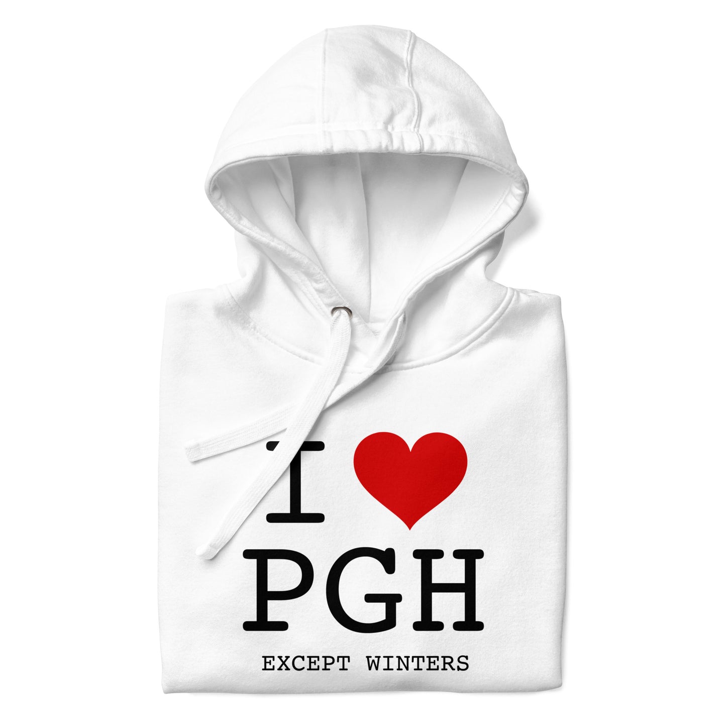 I Love PGH, Except Winters Unisex Hoodie